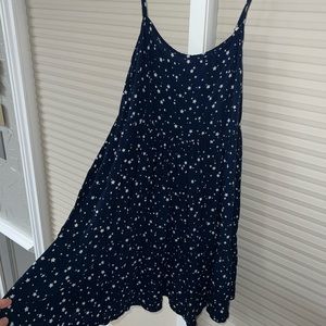 Altered State Spaghetti Strap Shirt Navy Blue with White Stars